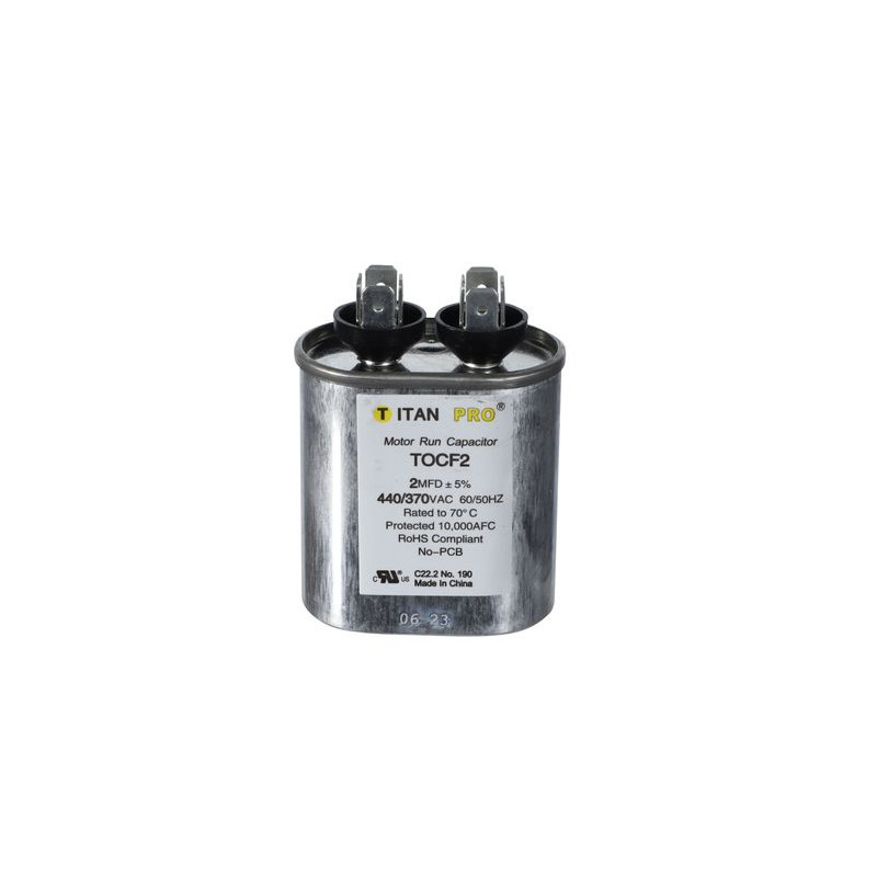 RUN CAPACITOR 2 MFD 440/370V OVAL