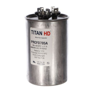 RUN CAPACITOR 70+5 MFD 370/440 V ROUND