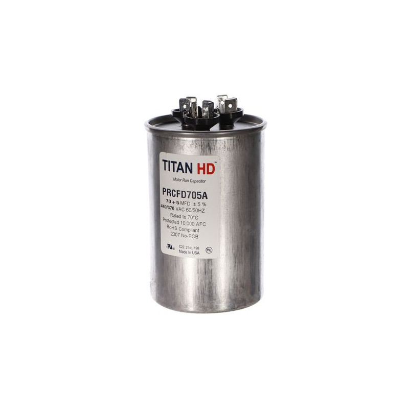 RUN CAPACITOR 70+5 MFD 370/440 V ROUND