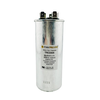 RUN CAPACITOR 50+5 MFD 370 V ROUND