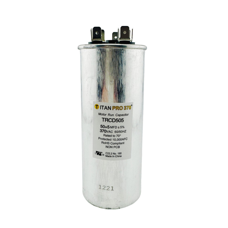 RUN CAPACITOR 50+5 MFD 370 V ROUND