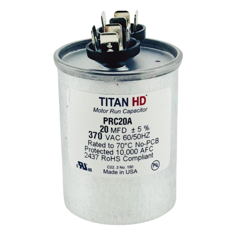 RUN CAPACITOR 20 MFD 370 V ROUND