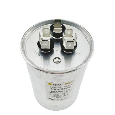 RUN CAPACITOR 45+7.5 MFD 440/370V ROUND