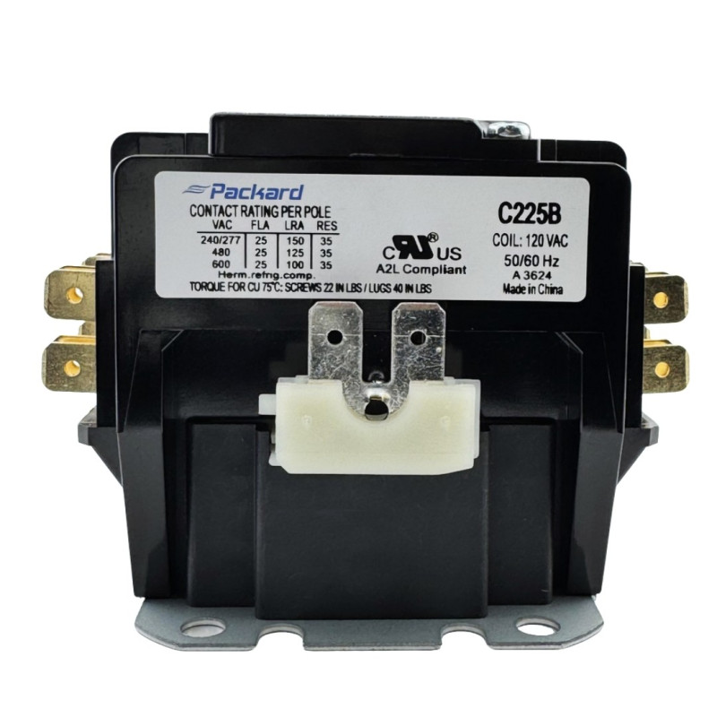 CONTACTOR 120V 50/60HZ 2P 25 A