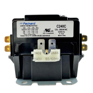 CONTACTOR 208/240V 50/60HZ 2P 40 A