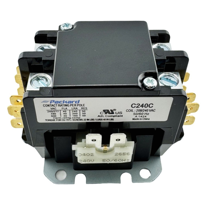 CONTACTOR 208/240V 50/60HZ 2P 40 A