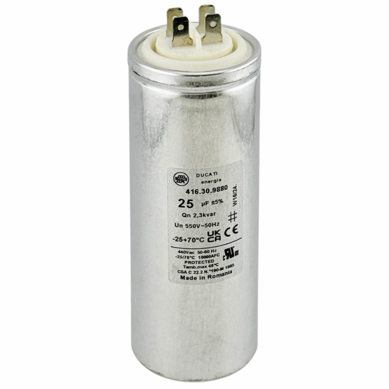 ELECTRIC GENERATOR CAPACITOR DUCATI 25uF 2.3 KVAR