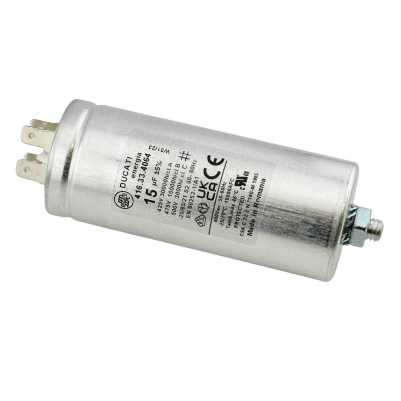 DUCATI RUNNING CAPACITOR 15µF 450V 50/60 HZ