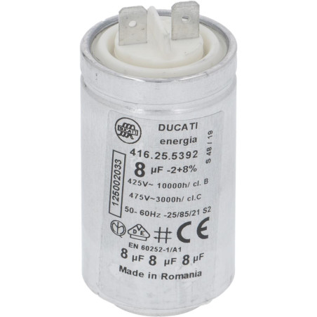ELECTROLUX 1250020334 CAPACITOR DUCATI 8µF