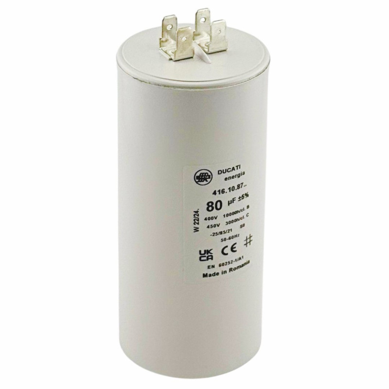 DUCATI CAPACITOR  ENERGIA 80µF 450V 50/60Hz