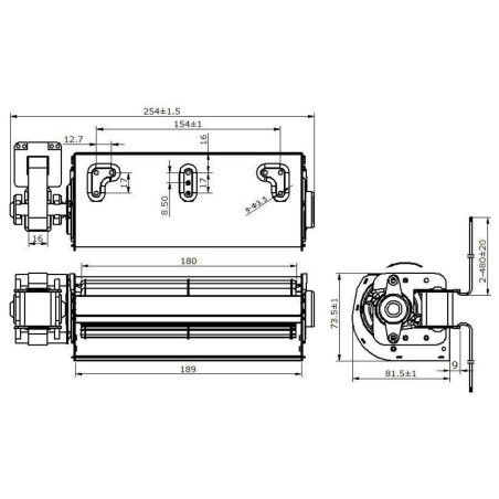 Fan Motor YGF60-183 120V 60Hz