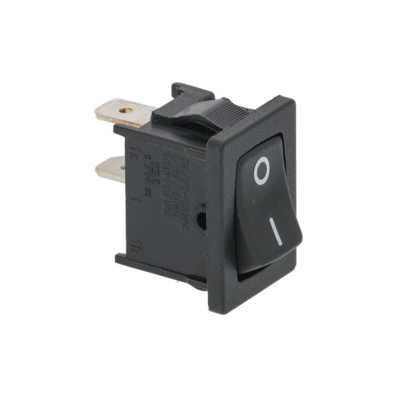 BLACK SINGLE-POLE SWITCH 10A 125/250V