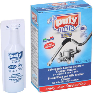 PULY MILK STEAM WAND AND MILK FROTHER CLEANER - 100ml (4 x 25ml bottles)