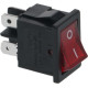 SWITCH TWO-POLE RED 16A 125/250V