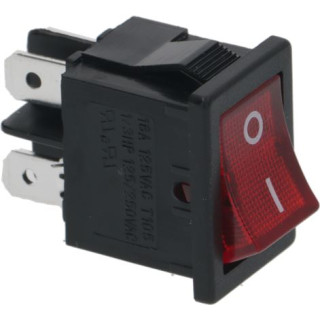 SWITCH TWO-POLE RED 16A 125/250V