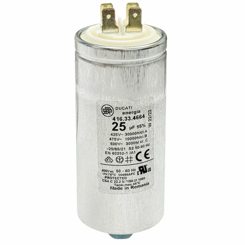 RUN CAPACITOR 25µF FOR TRUE 955151 425V 50/60HZ