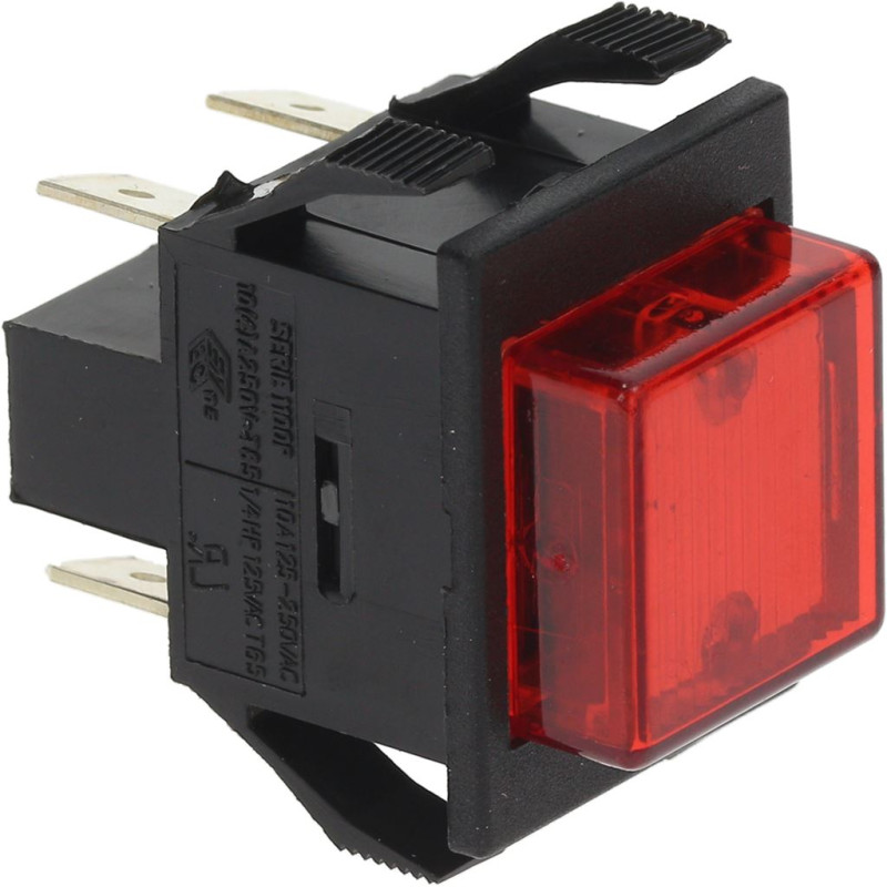 BIPOLAR SWITCH RED 16A 250V
