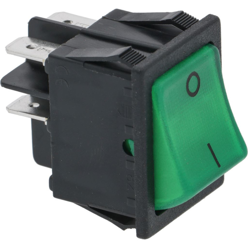 PAVONI BIPOLAR SWITCH GREEN 16A 120V-250V
