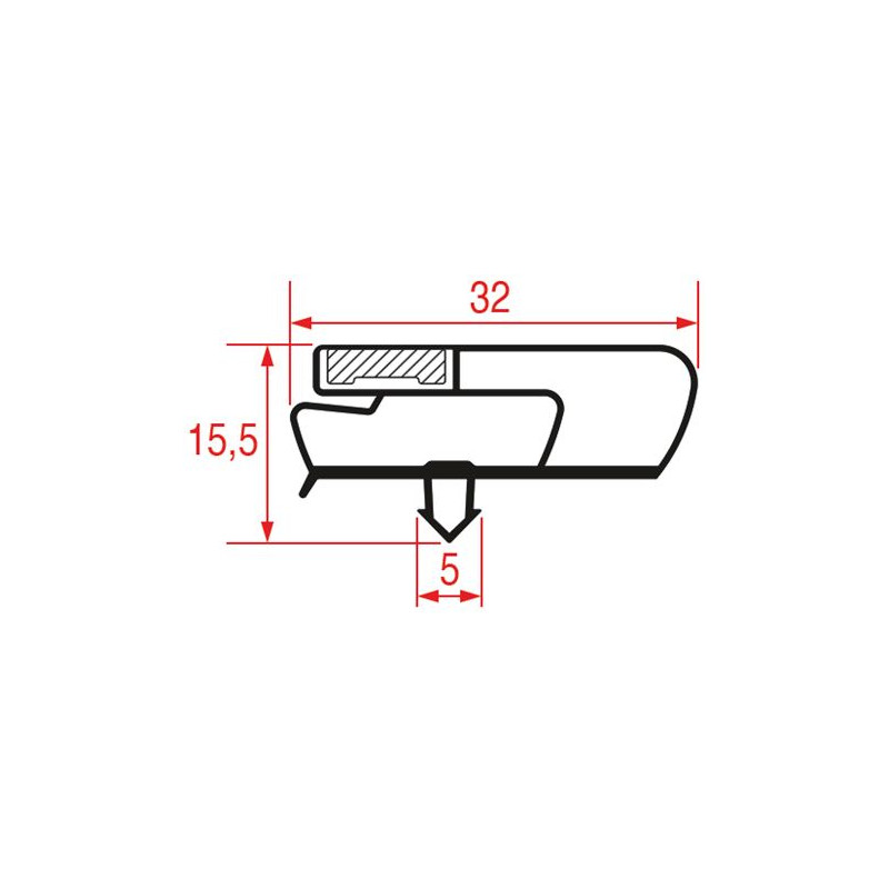DOOR GASKET 473x593 UR-260 MSP2006