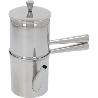 ILSA STAINLESS STEEL NEAPOLITAN DRIP COFFEE MAKER WITH SPOUTS 3 CUPS
