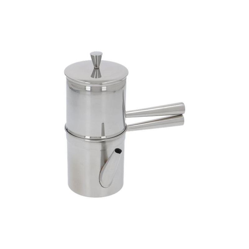 ILSA STAINLESS STEEL NEAPOLITAN DRIP COFFEE MAKER WITH SPOUTS 3 CUPS