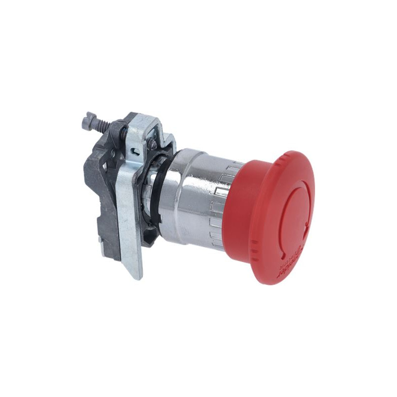 STOP BUTTON RED MUSHROOM-SHAPED WITH LOCK