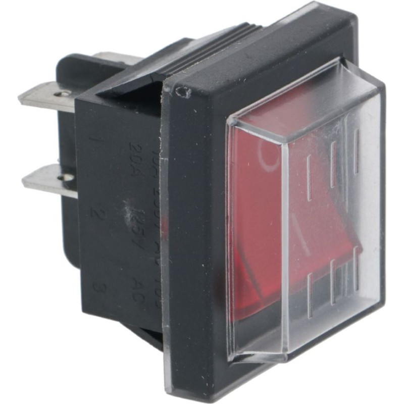 BIPOLAR SWITCH RED 20A 125V