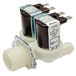 DISHWASHER SOLENOID VALVE DOUBLE  208-240V 50/60Hz