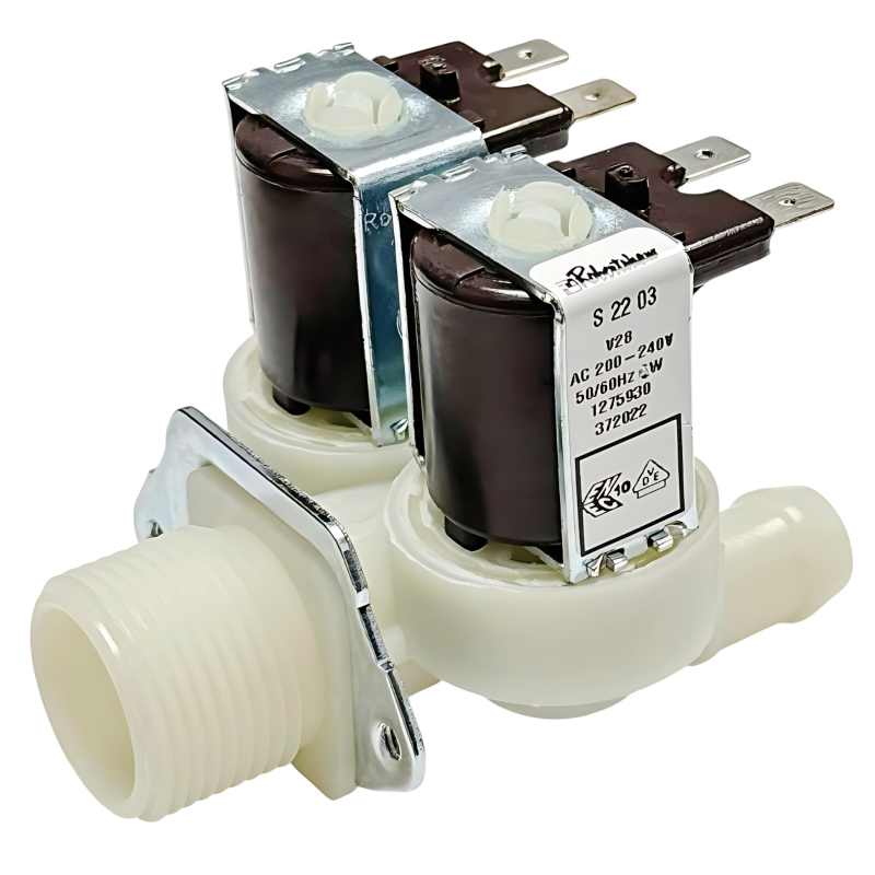 DISHWASHER SOLENOID VALVE DOUBLE  208-240V 50/60Hz