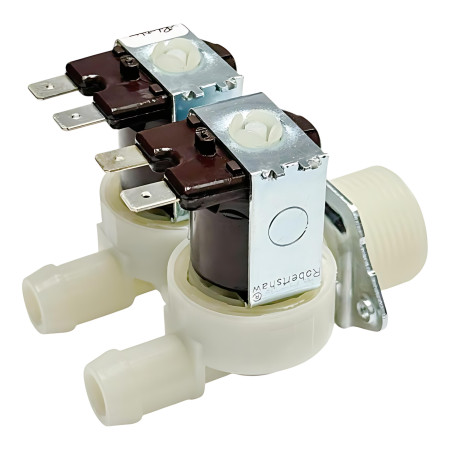Double Dishwasher Solenoid Valve 208-240V 50/60Hz 6W