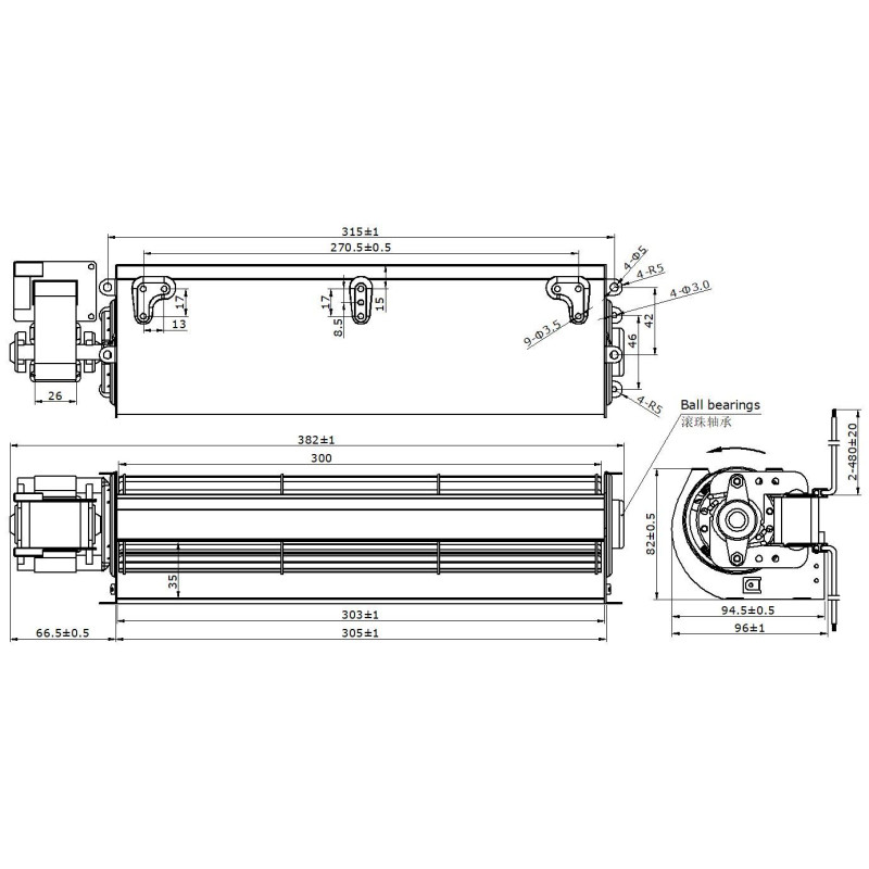FAN MOTOR YGF60-300 120V 60HZ