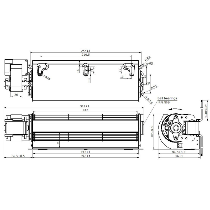 FAN MOTOR YGF60-240 120V 60HZ