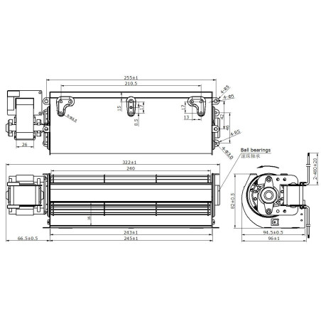 FAN MOTOR YGF60-240 120V 60HZ