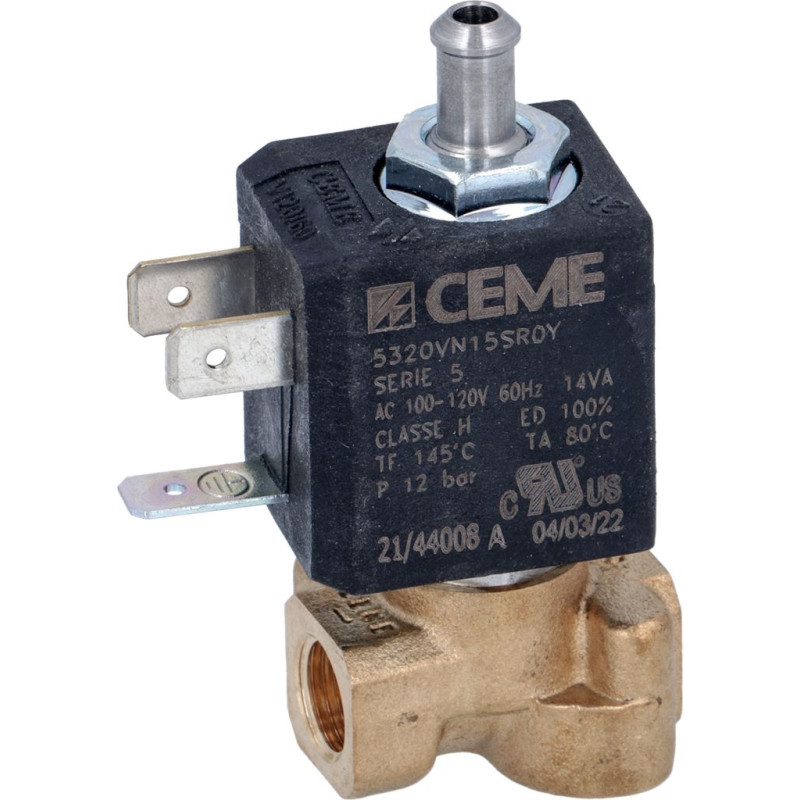 SOLENOID VALVE 3-WAYS CEME ø 1/8"F 120V
