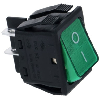 ROCKER SWITCH GREEN 16A 120/250V