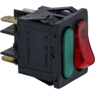 RED BIPOLAR SWITCH WITH GREEN LAMP 435063