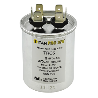 TITAN PRO CAPACITOR 5 MFD 370V ROUND