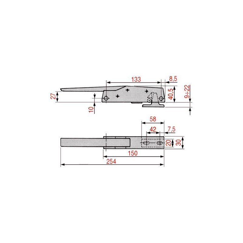 LATCH RH-LH WITH LOCK 795 CR
