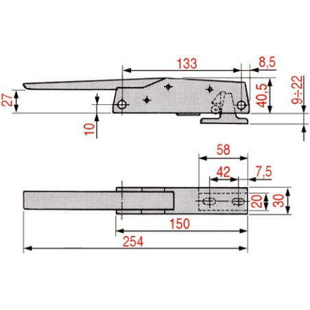 LATCH RH-LH WITH LOCK 795 CR