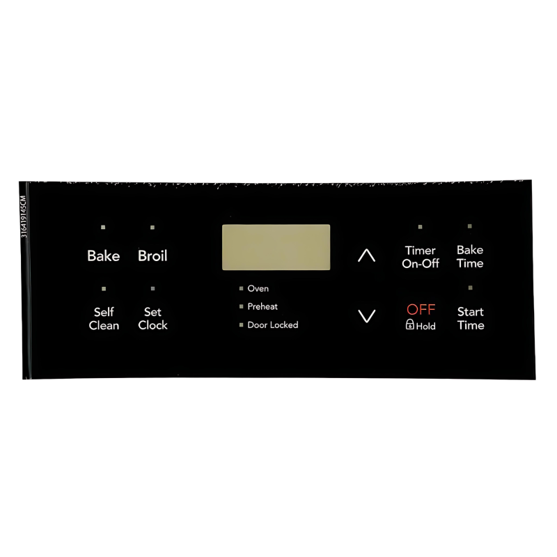 RANGE OVEN CONTROL OVERLAY