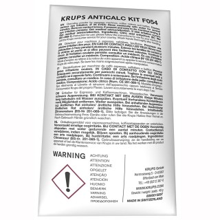 KRUPS F054 DESCALING POWDER FOR KETTLES COFFEE AND ESPRESSO MAKERS FULLY AUTO