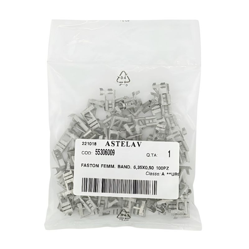 FAST FEMALE FLAG 6,35X0,50 100 PZ