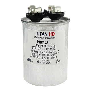 RUN CAPACITOR 15 MFD 370 V ROUND