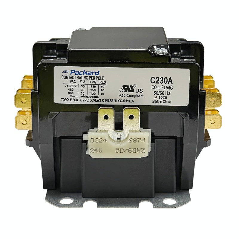 CONTACTOR 2 POLE 30A 24V