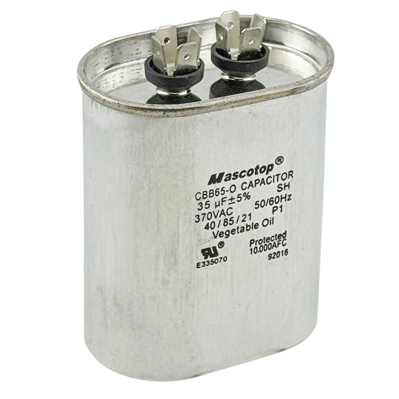 OVAL RUN CAPACITOR 35 MFD 370 V