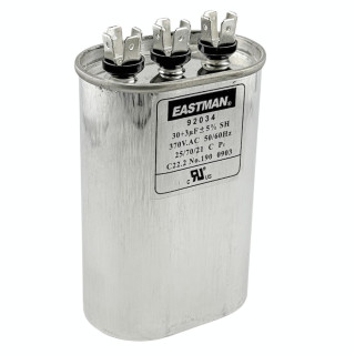 OVAL DUAL RUN CAPACITOR 30/3 MFD 370 V