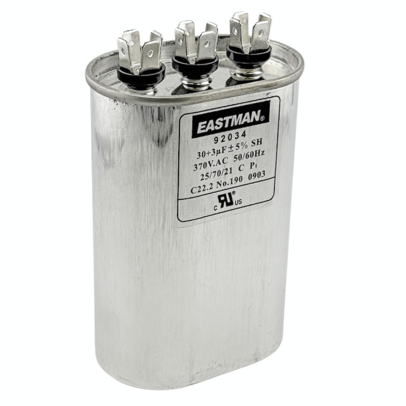 OVAL DUAL RUN CAPACITOR 30/3 MFD 370 V