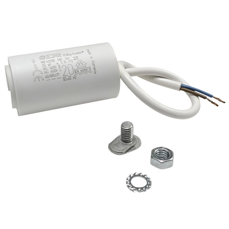 CONDENSATORE ELETTRICO CON CAVO 20µF
