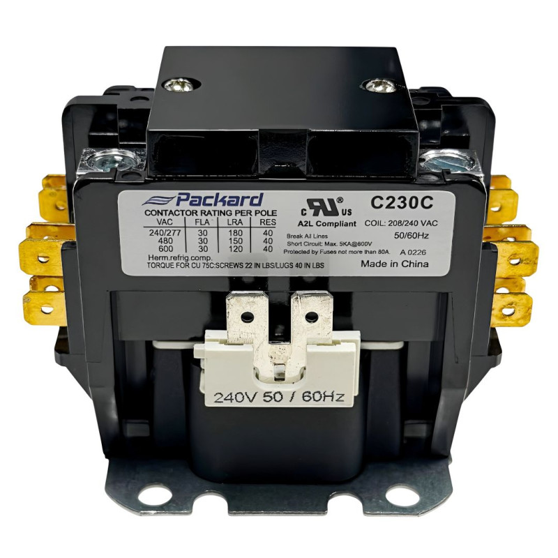 CONTACTOR 2 POLE  208-240V 30 AMPS