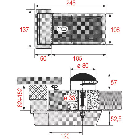 LOCKING HANDLE WITHOUT CLAMP 921